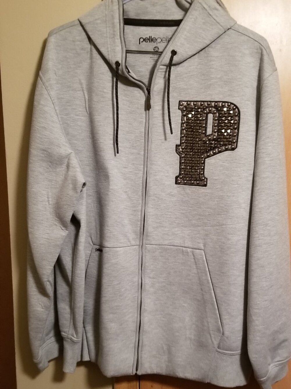 Men's Pelle Pelle Hoodie Grey jacket 3XL